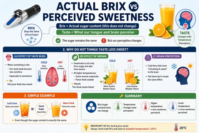 Actual Brix vs Perceived Sweetness